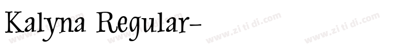Kalyna Regular字体转换